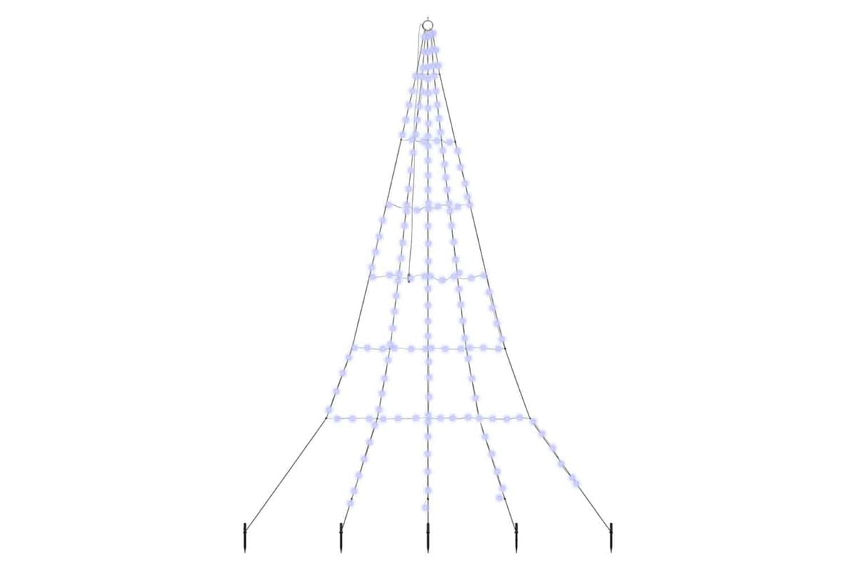 Vidaxl Led Christmas Tree With Ground Spikes Blue 300 Cm Metal