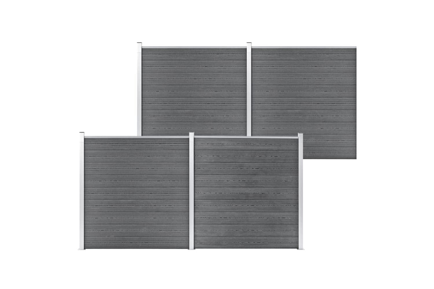vidaXL 3053227 Garden Fence Wpc 699x186cm Grey