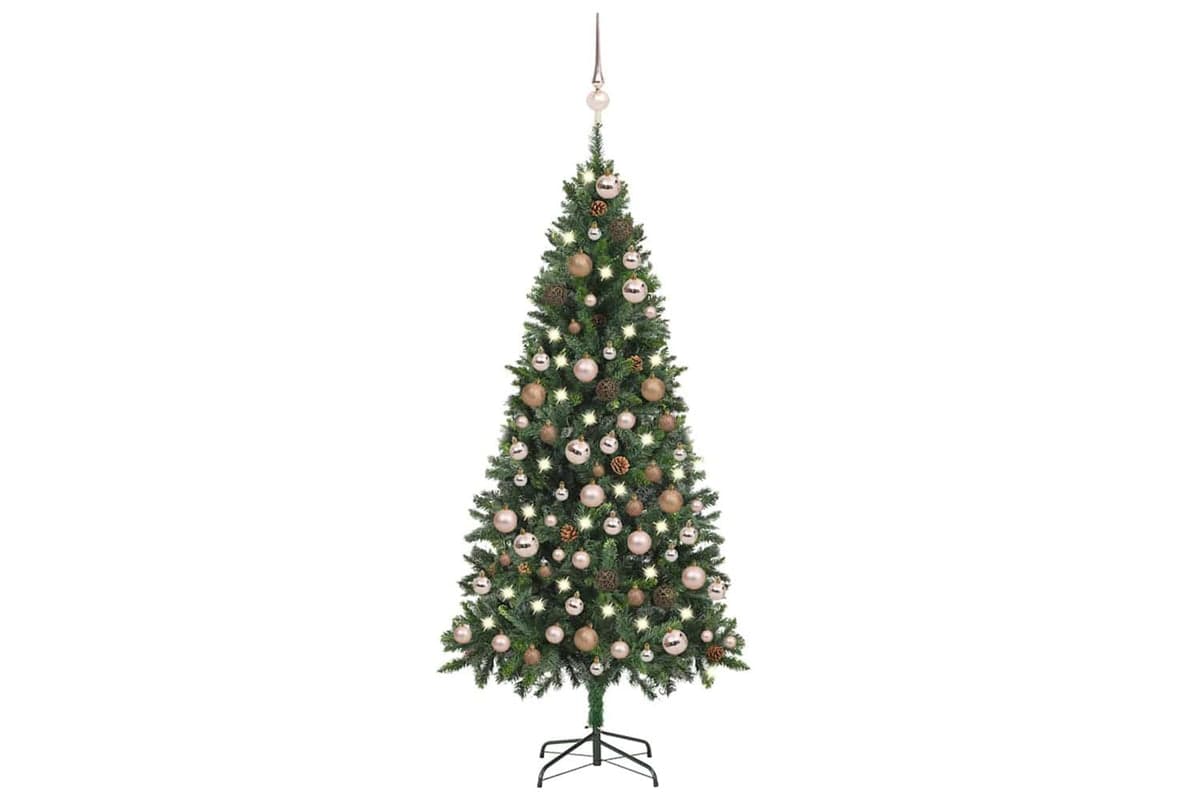 Vidaxl Artificial Pre-lit Christmas Tree Ball Setpinecones 180 Cm