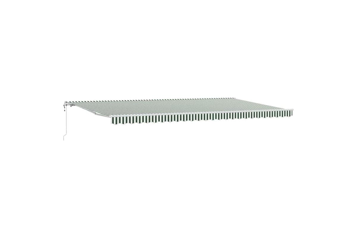 Vidaxl Retractable Awning 600 X 300 Cm Green And White