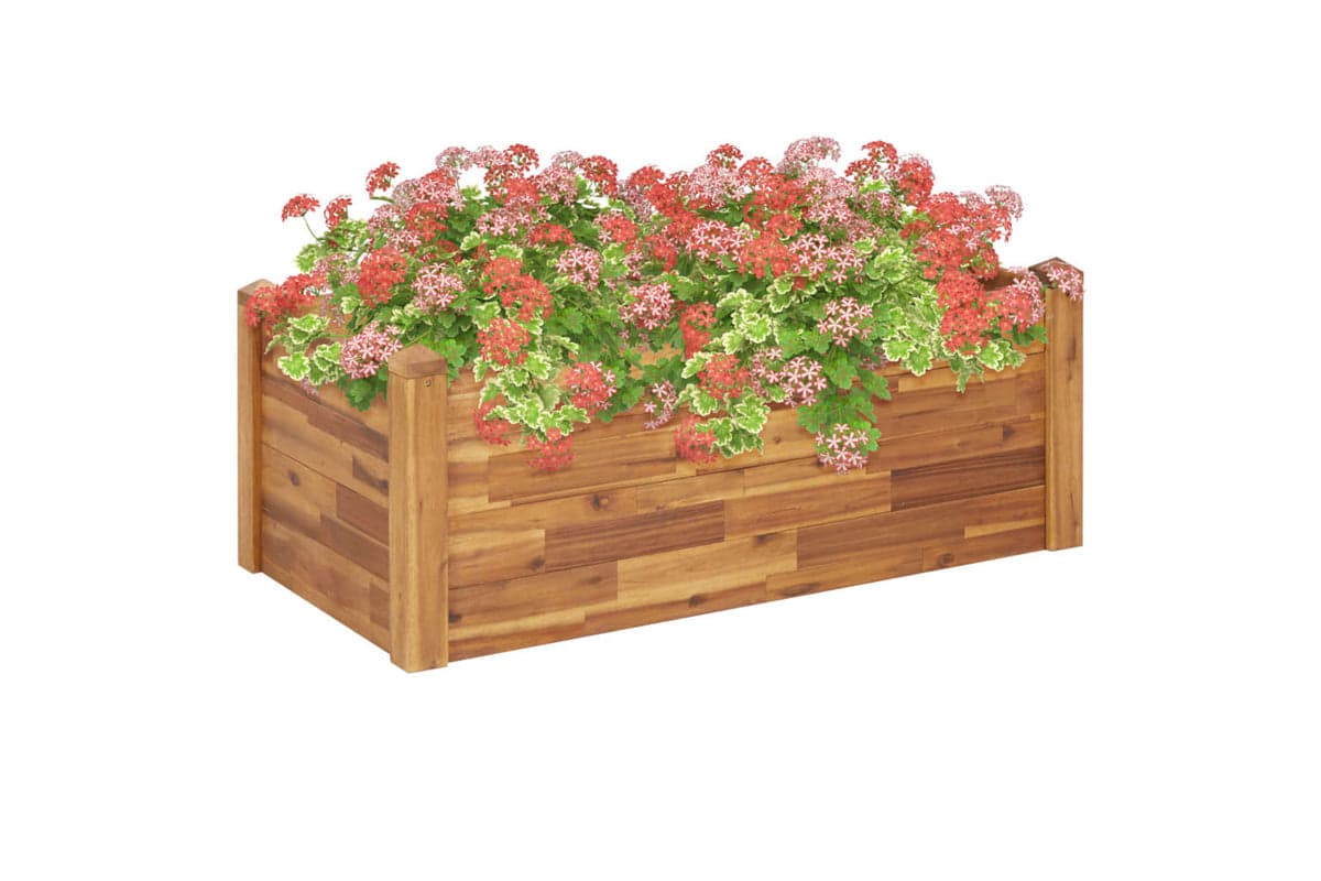 vidaXL 46578 Garden Raised Bed 110x60x44cm Solid Acacia Wood