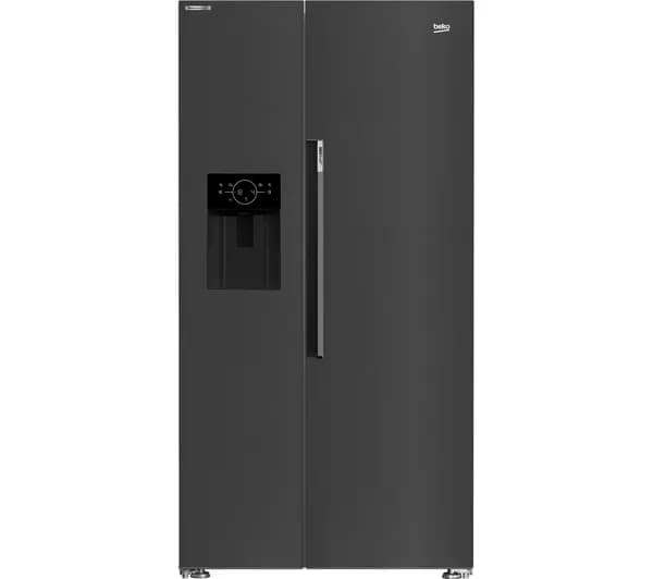 BEKO Pro HarvestFresh ASN652VPZ Fridge Freezer - Black Steel