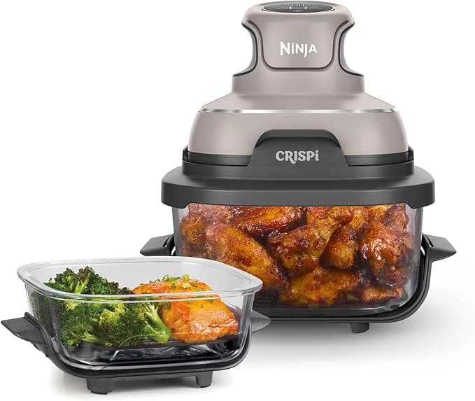 Ninja FN101UKST CRISPi 4-in-1 Portable Glass Air Fryer – Stone