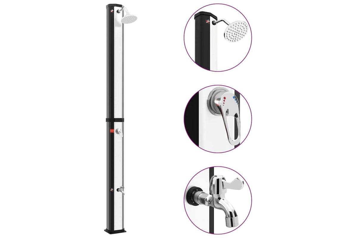 Vidaxl 92941 Outdoor Solar Shower With Shower Head And Faucet 35 L