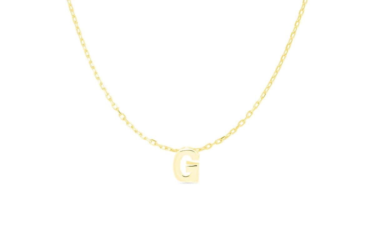 Luxenter Sterling Silver Gold Letter Necklace Nh109y999g00 Fashion Jewellery