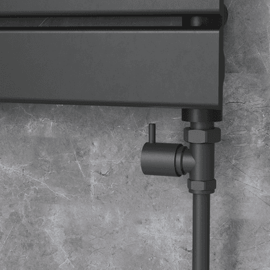 Elego Matte Black Modern Manual Radiator Valves