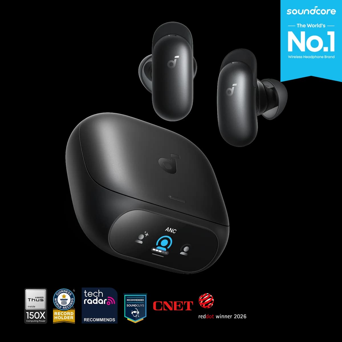 soundcore Liberty 5 Pro ANC Earbuds, Black | D1203G11
