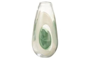 Livy Glass Vase | Green/White | Large