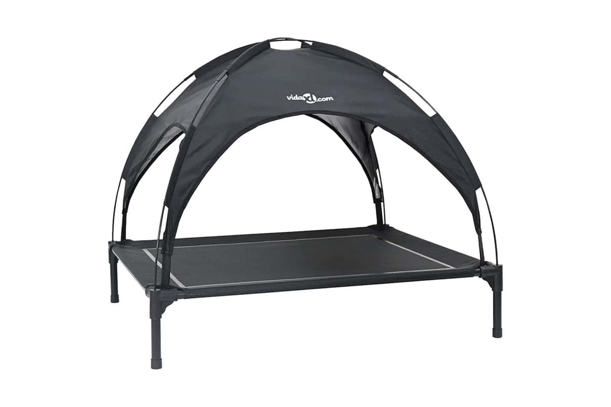 Dog Bed Black L Steel