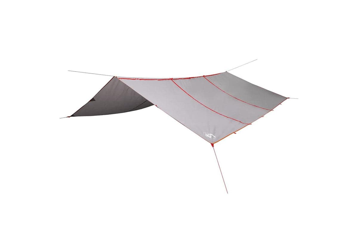 Vidaxl Camping Tarp Grey And Orange 420x440 Cm Waterproof