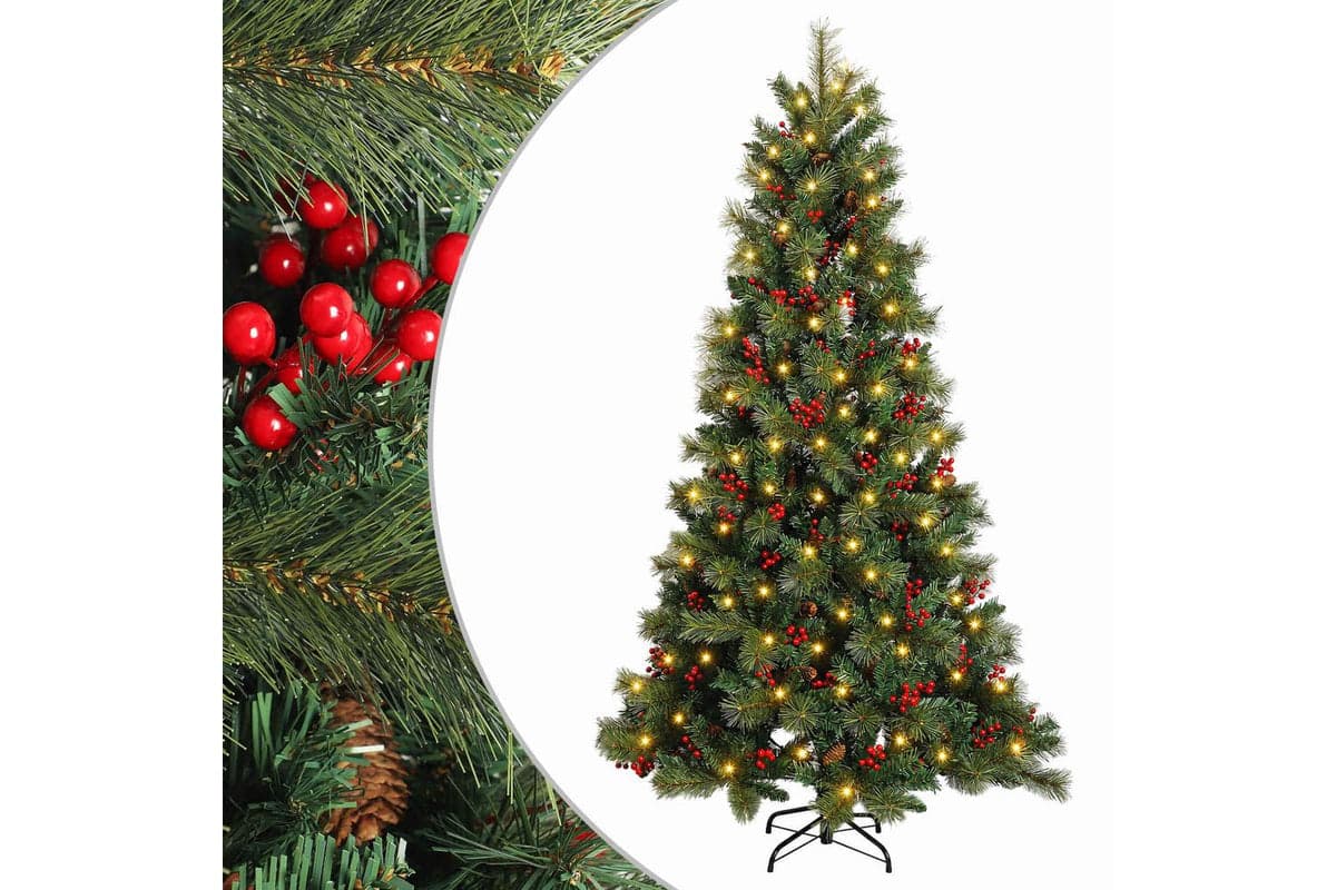Vidaxl Artificial Hinged Christmas Tree 150 Cm 150 Leds Warm White