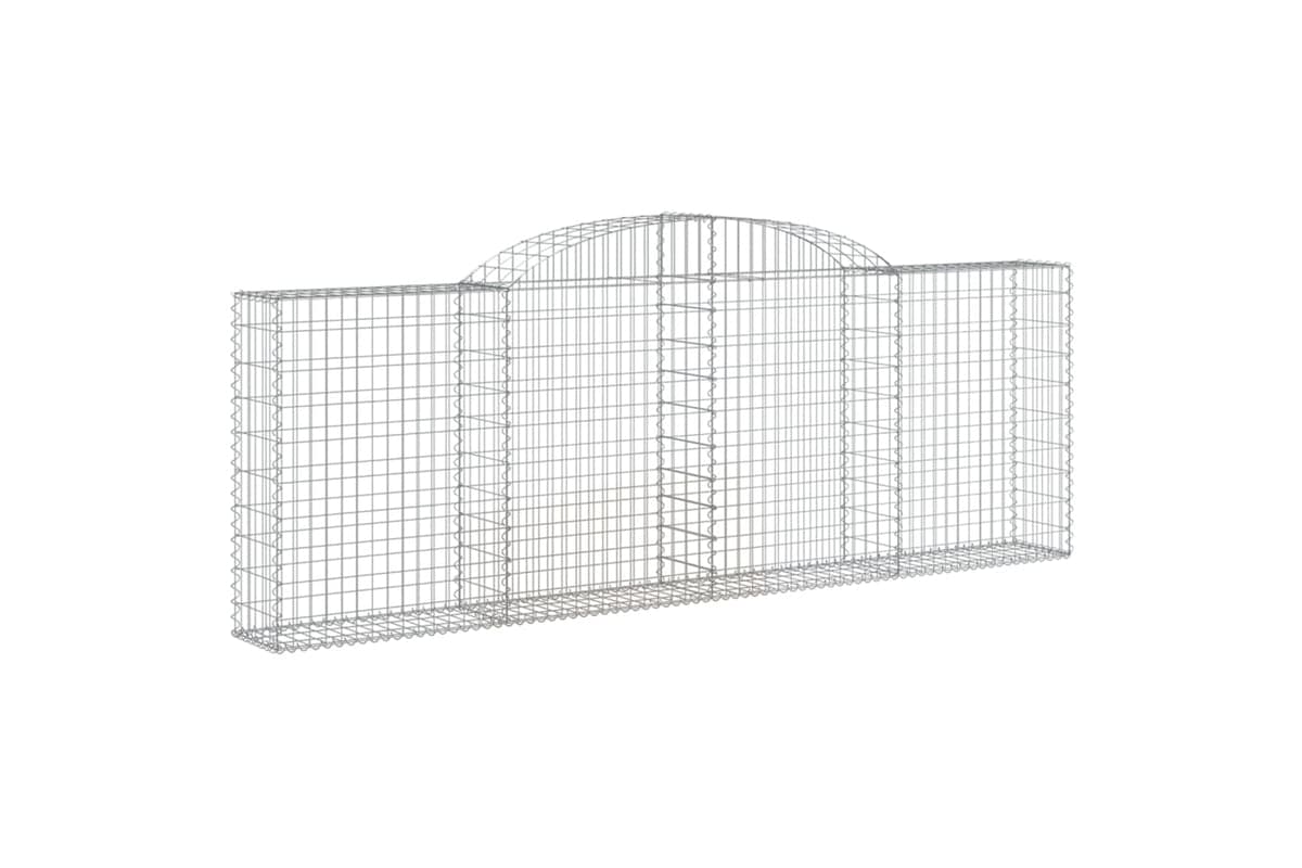 vidaXL 153505 Arched Gabion Basket 300x30x100/120cm Galvanised Iron