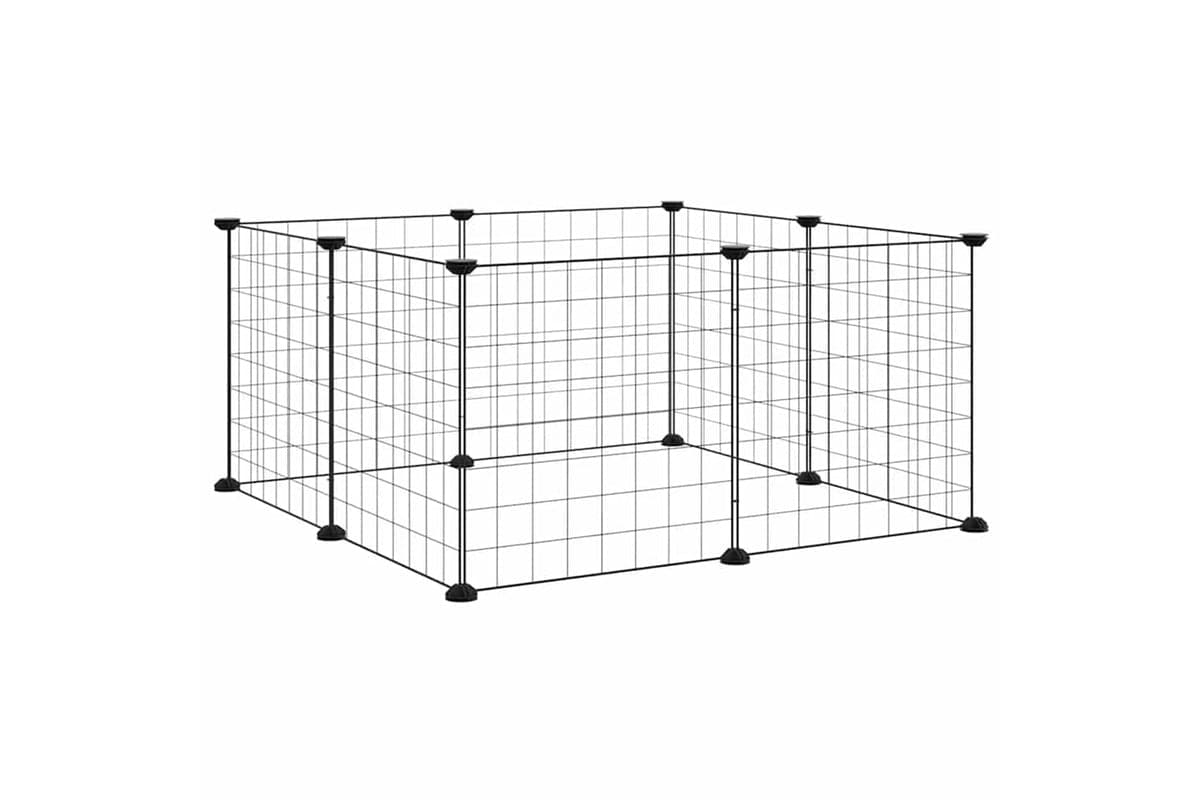 vidaXL 171621 8-panel Pet Cage Black 35x35cm Steel