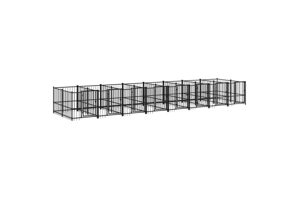 Vidaxl 3124585 Outdoor Dog Kennel Steel 15.02 M2