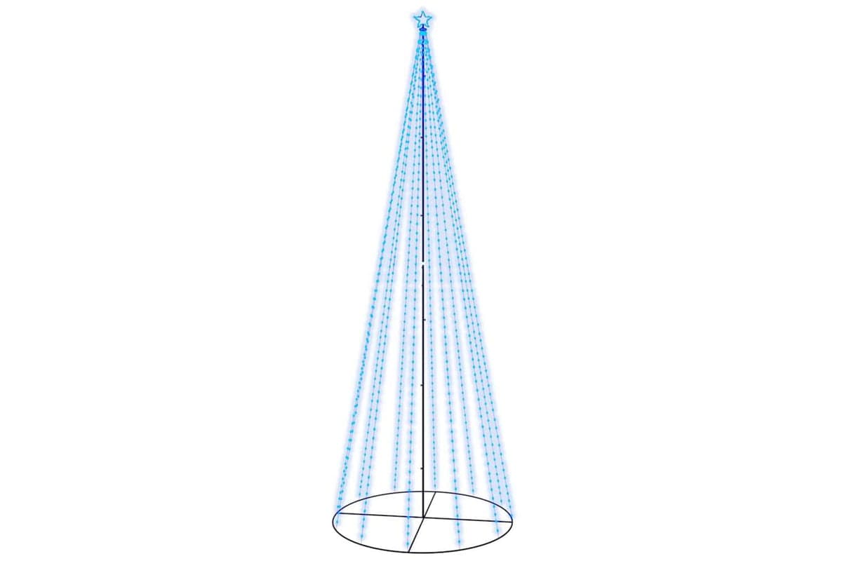 Vidaxl Christmas Cone Tree Blue 732 Leds 160x500 Cm