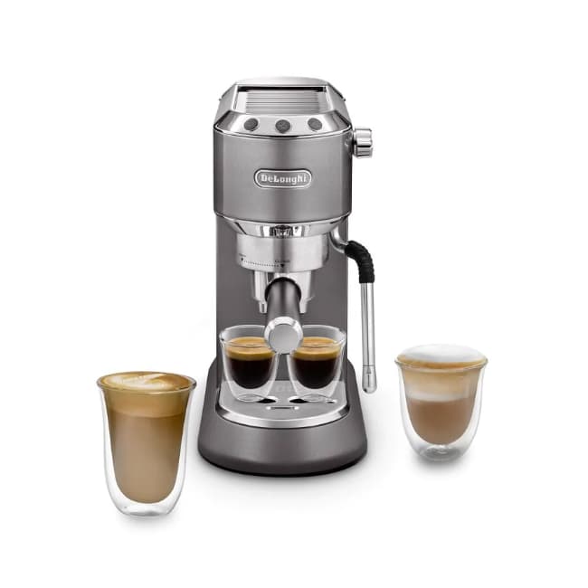DeLonghi Dedica Arte Manual Espresso Coffee Machine with Frother - Grey | EC885.GY