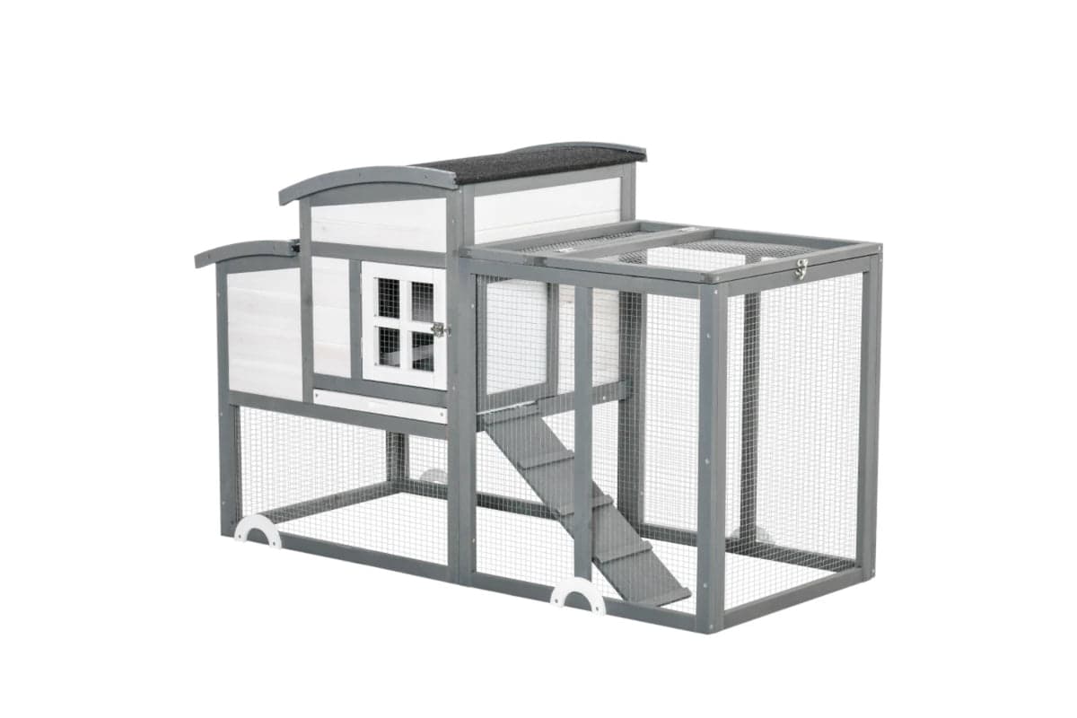 PawHut Chicken Coop with Run Hen House | Multi
