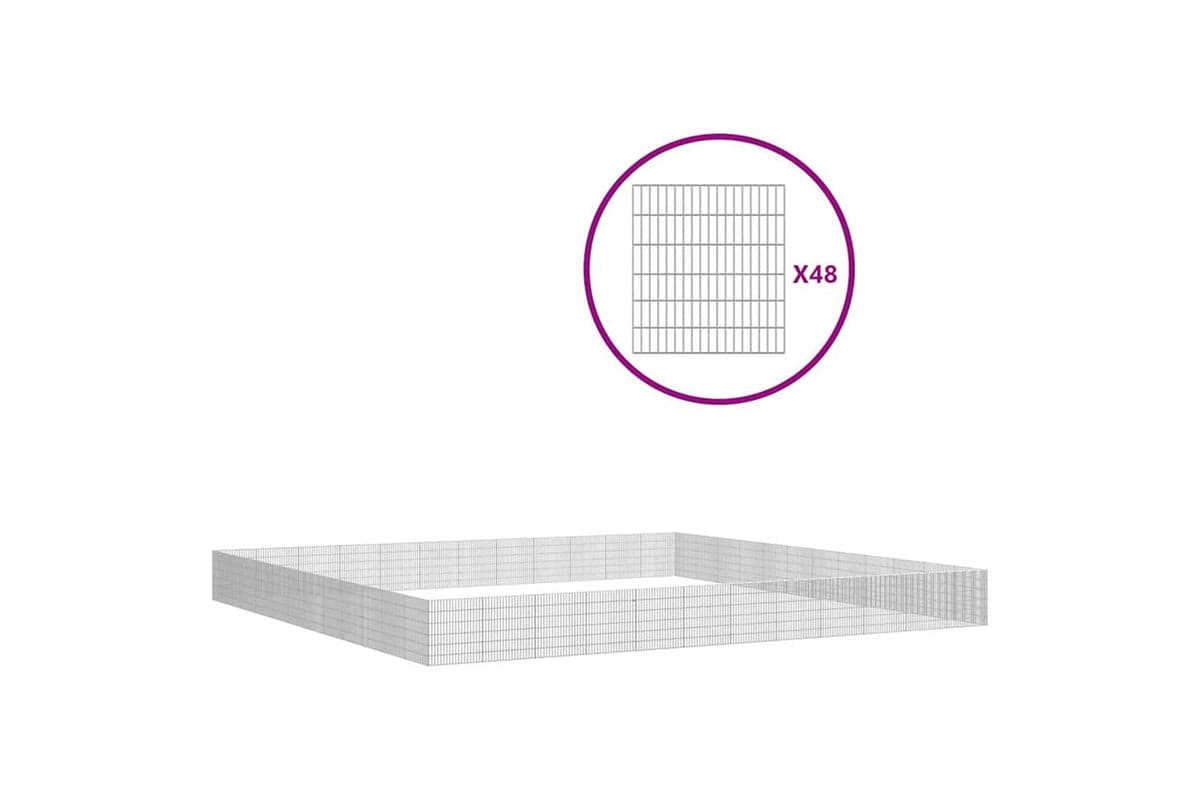 Vidaxl Free Range Animal Enclosure 48-panel 54x60 Cm Galvanised Iron