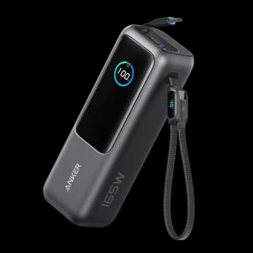 Anker 25K 165W Power Bank with Built-In USB-C & Retractable Cable, Black | A1695H11