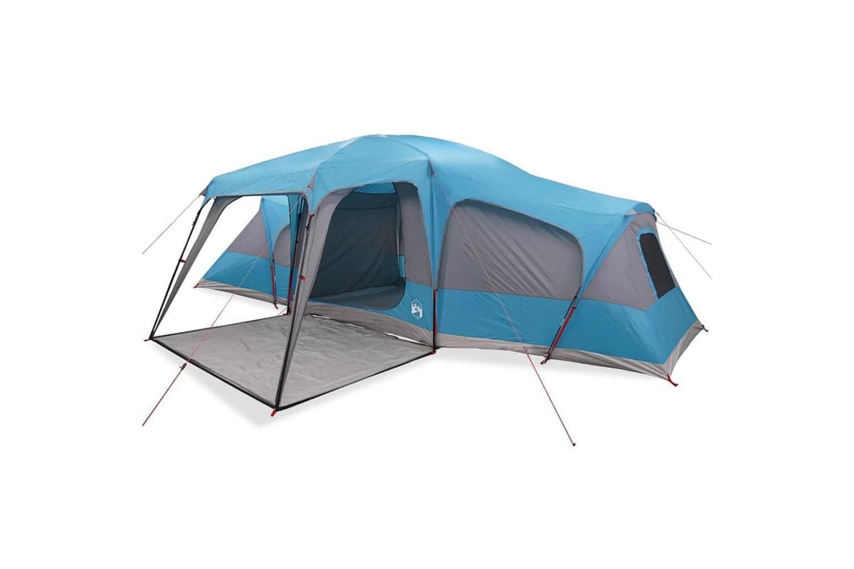 Vidaxl Family Tent With Porch Dome 9-person Blue Waterproof