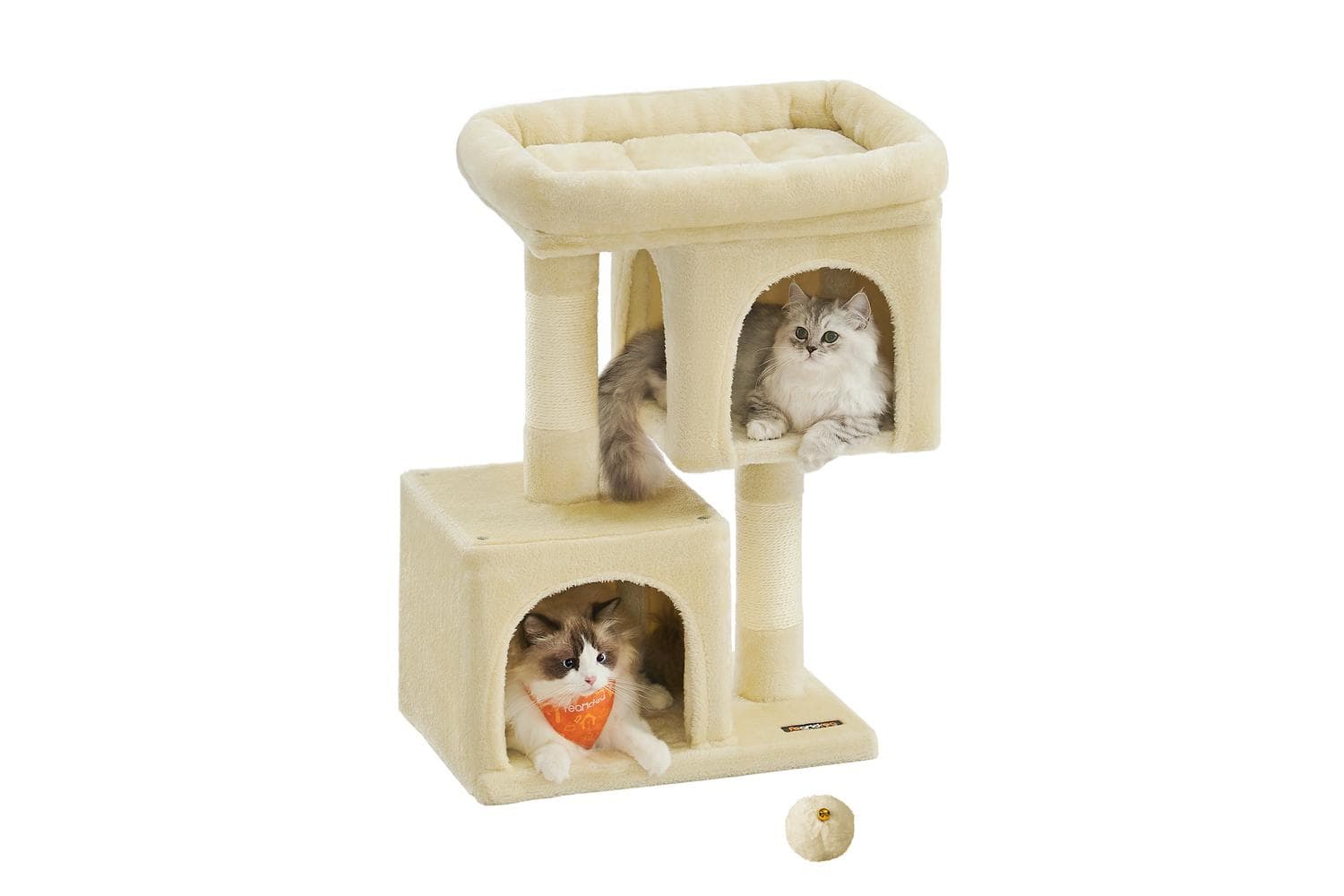 Feandrea Cat Tree | Cat House For Kittens | Sisal Posts | Large Platform | Beige
