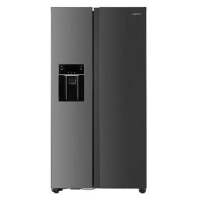 Refurbished electriQ eiQ90PWDSBS 513 Litre Side-by-Side American Fridge Freezer – Stainless Steel