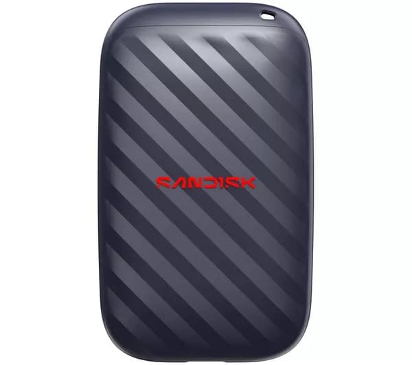 SANDISK SDSSDE10-1T00-G25 Portable External SSD - 1 TB, Black & Red