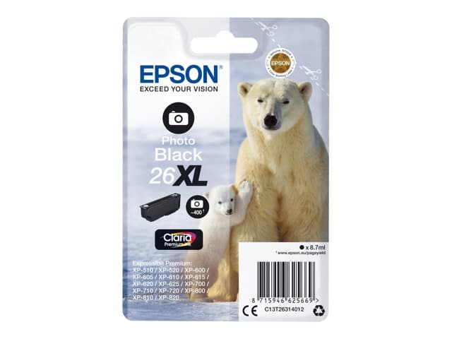 EPSON - 26XL - XL - photo black - original - ink cartridge