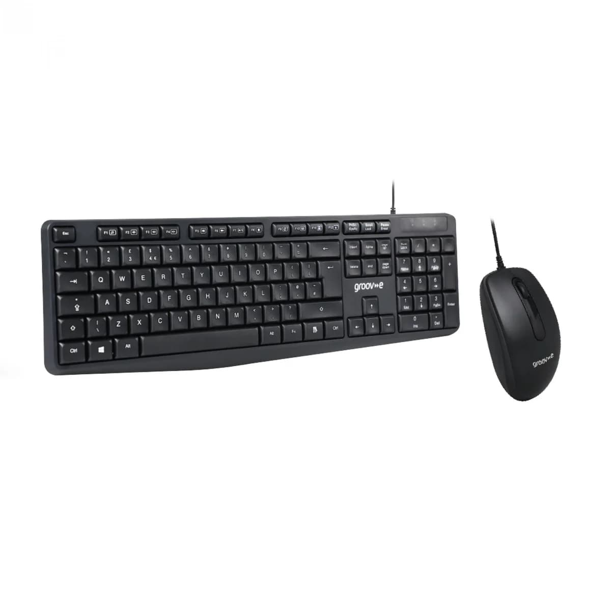 Groov-e Wired Keyboard and Mouse Set Black | GVPC19BK