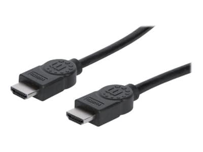 MANHATTAN - HDMI Cable, 4K@30Hz (High Speed), 15m, Male to Male, Black, Ultra HD 4k x 2k, Fully Shielded, Gold Plated Contacts, Lifetime Warranty, Polybag - HDMI cable - 1.5 m