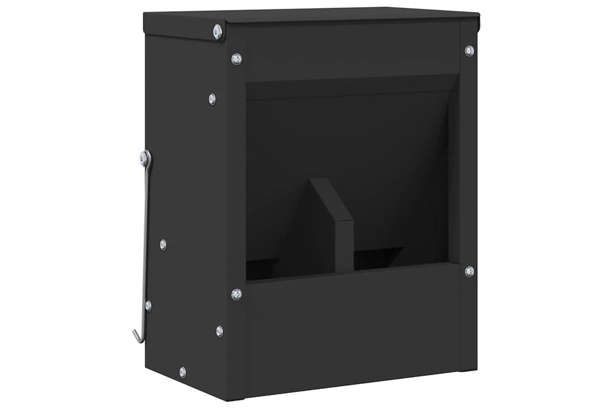 Vidaxl Rabbit Feeder Black 20 X 125 X 25 Cm Cold-rolled Steel