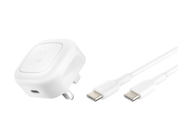 BELKIN - BoostCharge power adapter - compact - USB-C - 20 watt - with USB-C cable (1m)