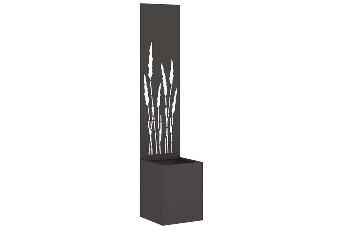 Garden Privacy Screen Black 32 X 140 Cm Cold-rolled Steel