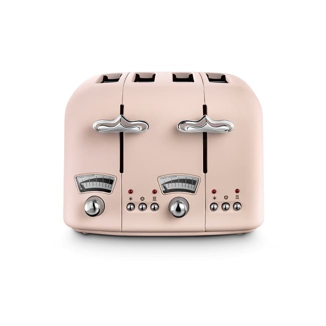 DeLonghi Argento Flora Pink 4 Slice Toaster CT04.PK