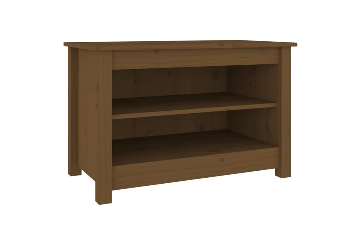 vidaXL 813772 Shoe Bench Honey Brown 70x38x45.5cm Solid Wood Pine