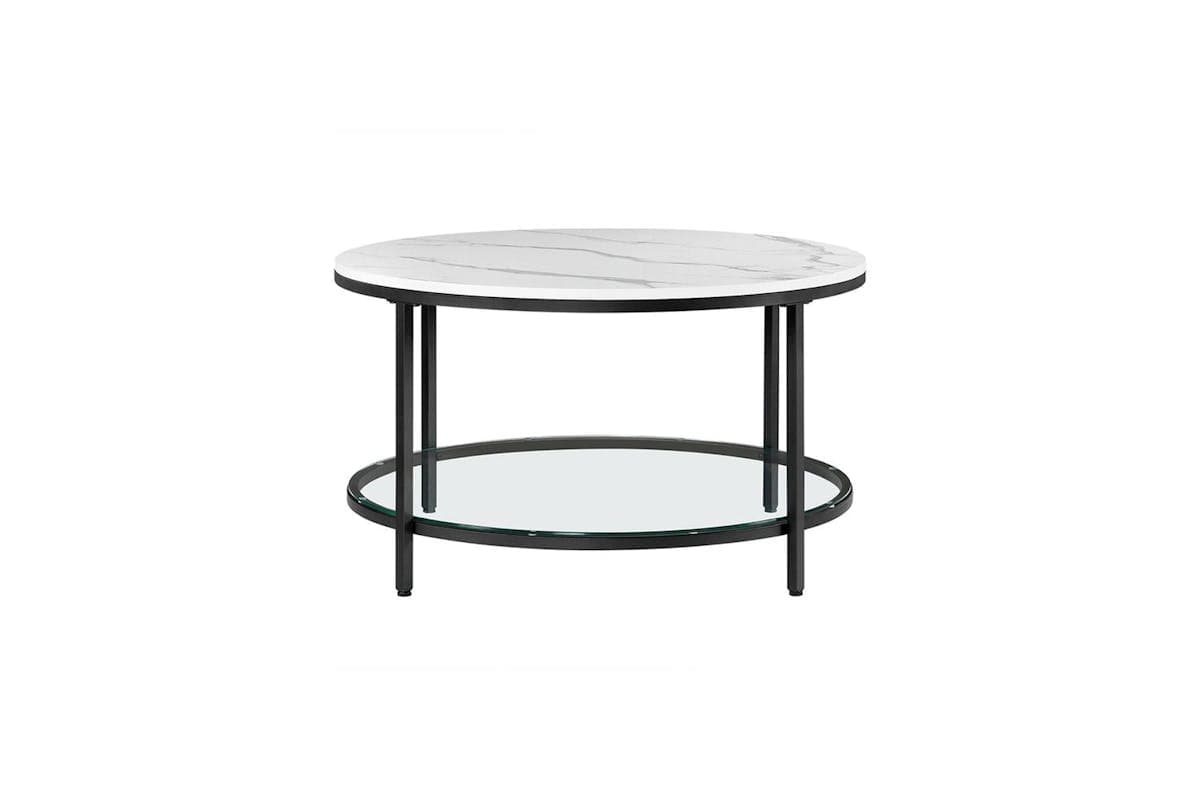 Coffee Table | Coffee Table | Wood Chipboard, Steel, Tempered Glass | 80 X 44.5 Cm