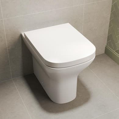 ONLY OPENED - Back to Wall Rimless Toilet with Soft Close Seat - Palma
