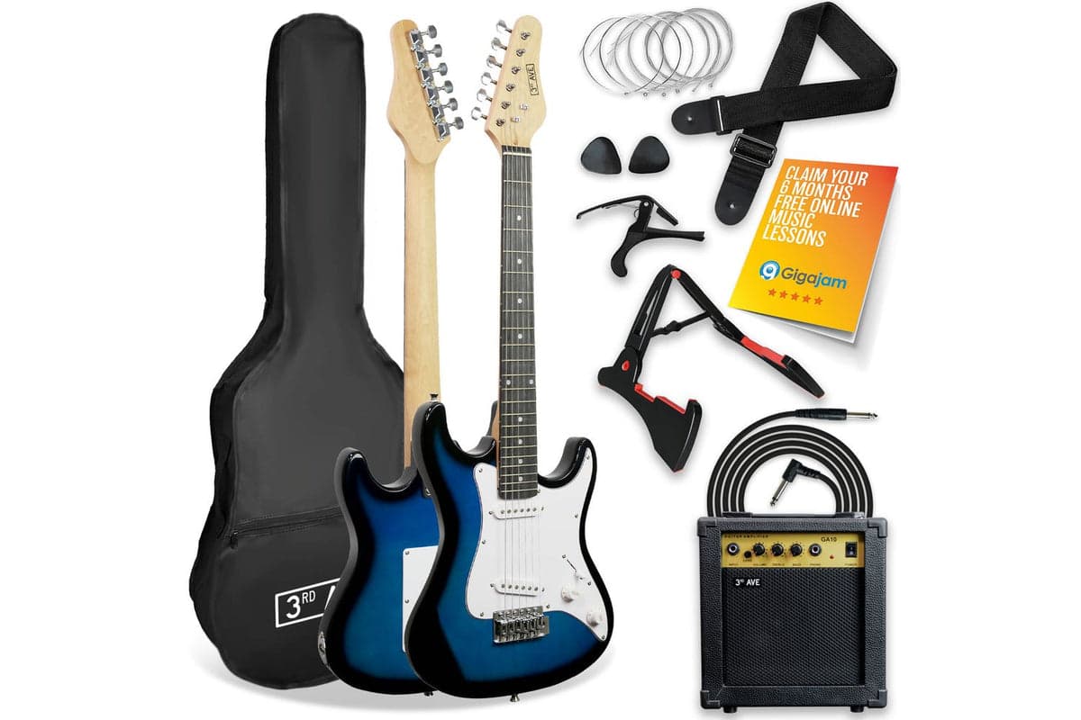 3rd Avenue 34 Size Electric Guitar Pack - Blueburst
