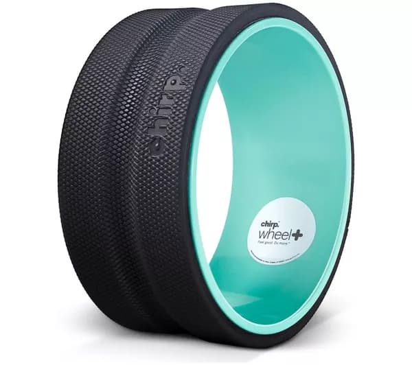 CHIRP Relief Wheel+ Deep Stretch & Massage Roller - 10", Black & Blue