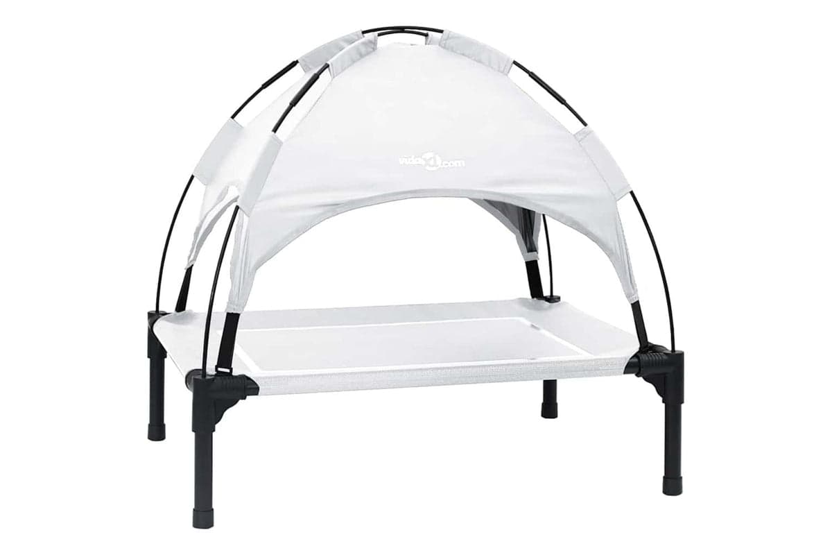 Dog Bed Silver Grey M Steel