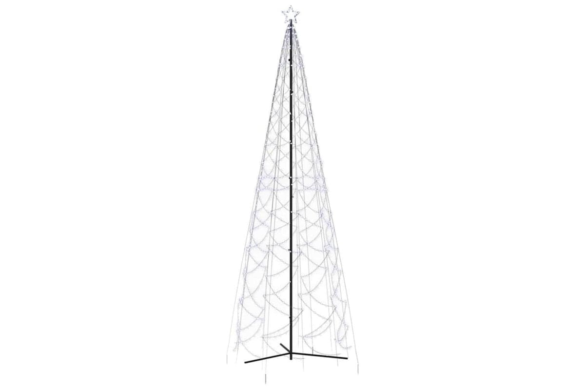 Vidaxl Christmas Cone Tree Cold White 1400 Leds 160x500 Cm