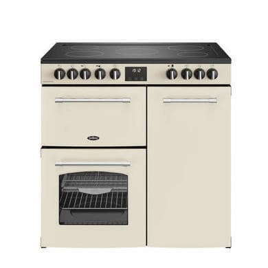 Refurbished Belling Farmhouse 444411818 90cm Electric Range Cooker Cream