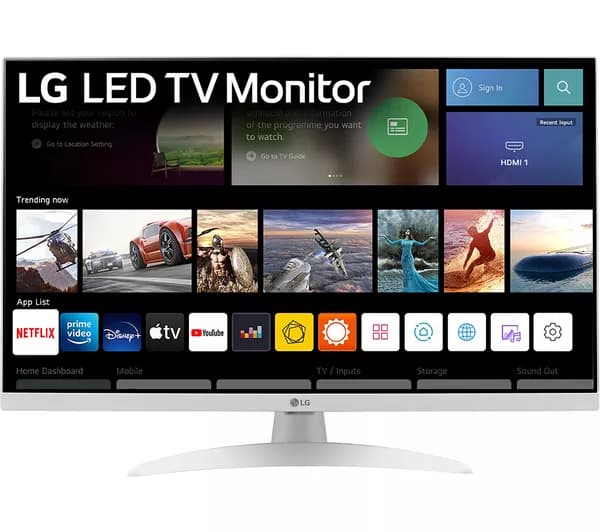 LG 27TQ615S-WZ 27" Smart Full HD LED TV Monitor - White