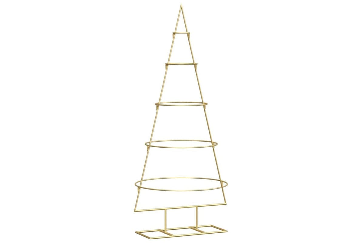 Vidaxl Metal Christmas Tree With Stand Gold 125 Cm Powder-coated Steel