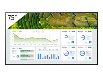 SONY - Bravia Professional Displays FW-75BZ30L - 75" Diagonal Class BZ30L Series LED-backlit LCD display - digital signage - Android TV - 4K UHD (2160p) 3840 x 2160 - HDR - Direct LED