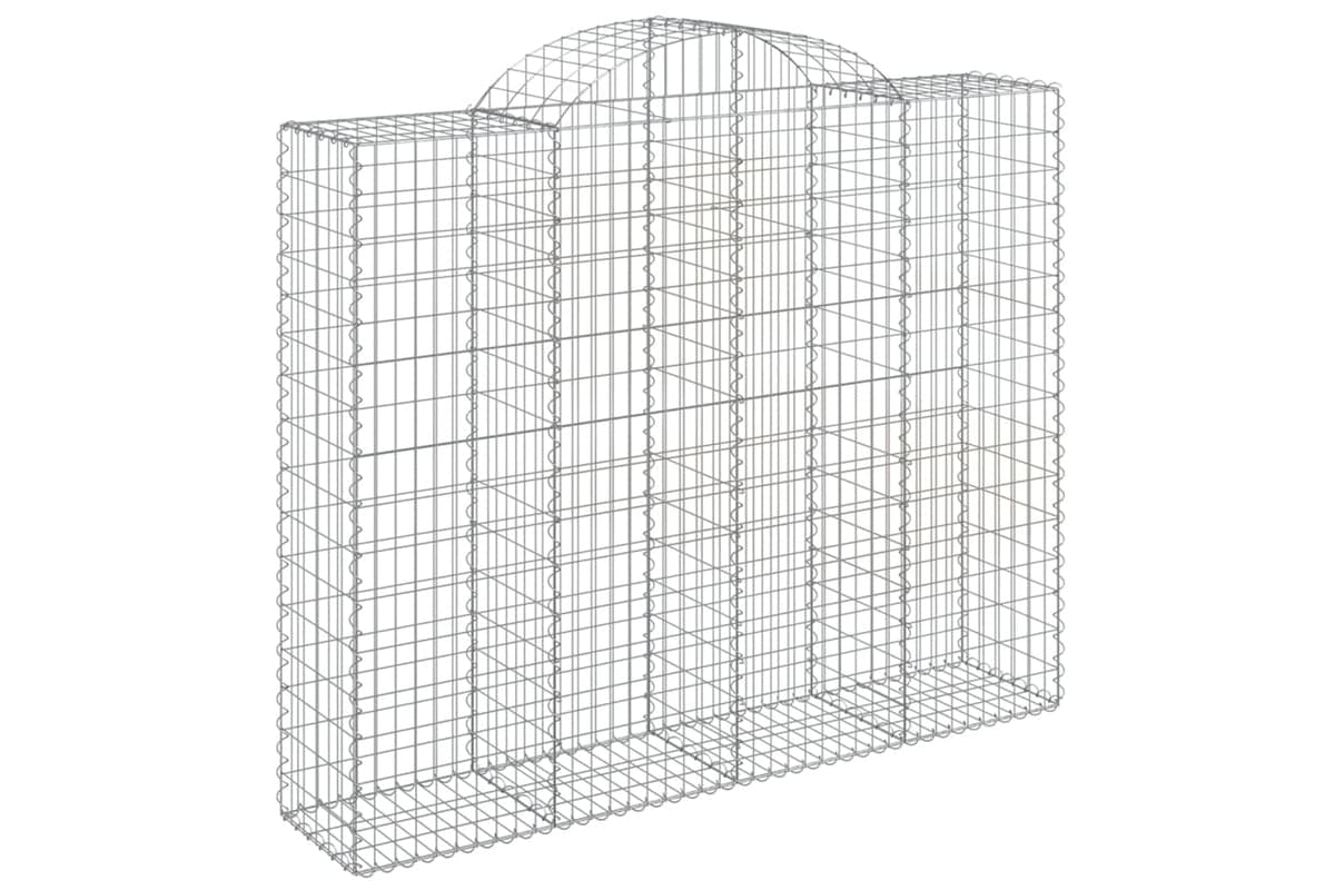 vidaXL 153498 Arched Gabion Basket 200x50x160/180cm Galvanised Iron