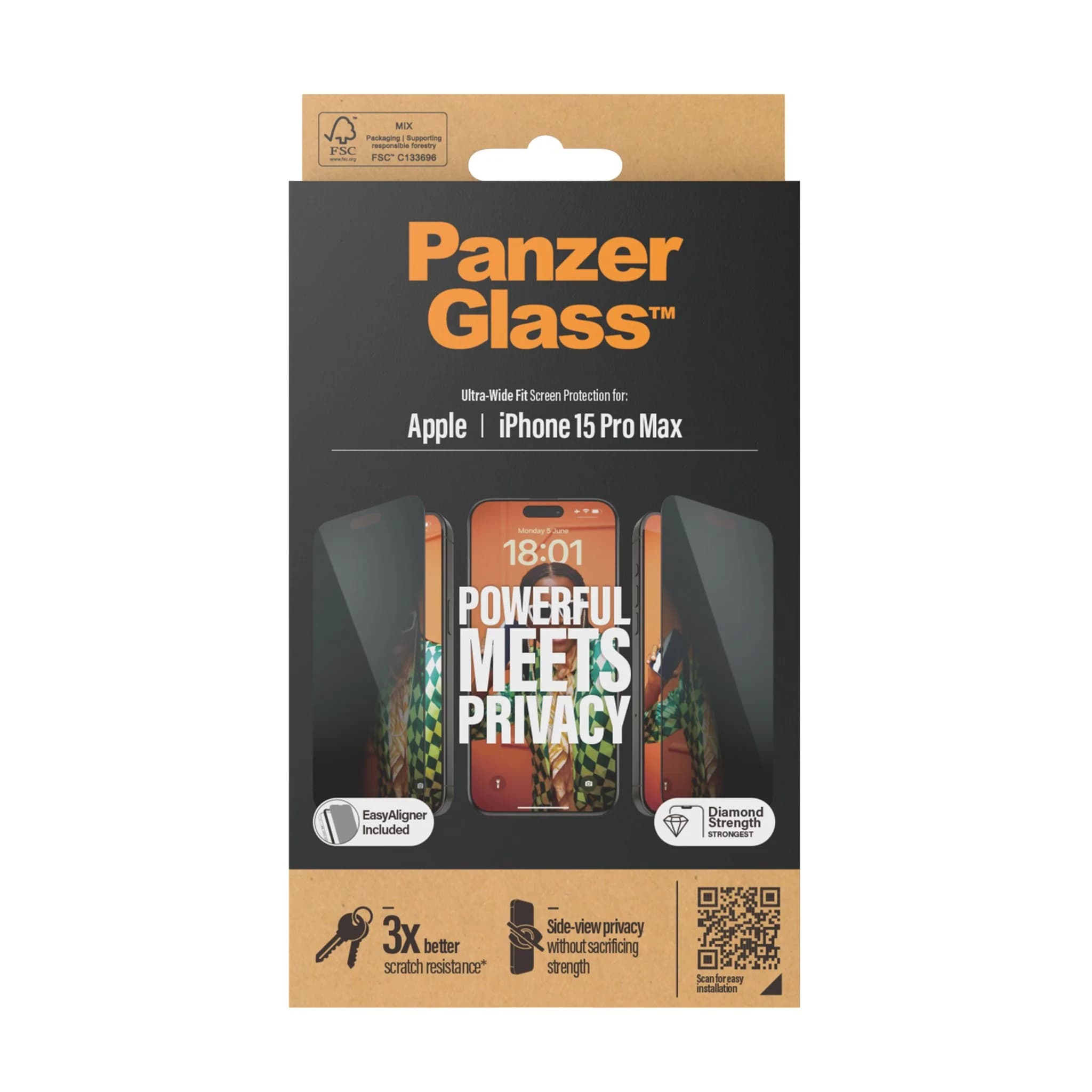 Panzer iPhone 15 Pro Max Privacy Screen Protector | P2812