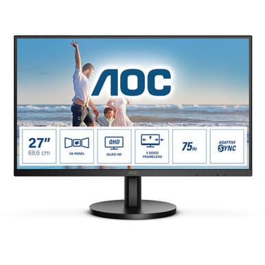AOC 27" Q27B3MA VA QHD @ 75HZ 4MS HDMI DISPLAYPORT SPKS | Q27B3MA