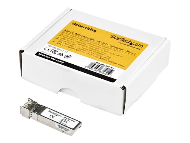 STARTECH.COM - Startech MSA Uncoded Compatible SFP+ Module, 10GBASE-LR, 10GbE Single Mode (SMF) Fiber Optic Transceiver, 10GE Gigabit Ethernet SFP+, LC Connector, 10km, 1310nm, DDM, Mini GBIC Module - Lifetime Warranty (SFP-10GBASE-LR-ST)