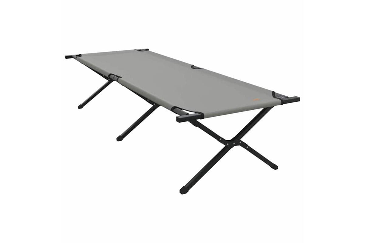 Vidaxl Folding Camping Bed Folding Grey 210 X 80 X 46 Cm Oxford Fabric